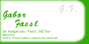 gabor fassl business card